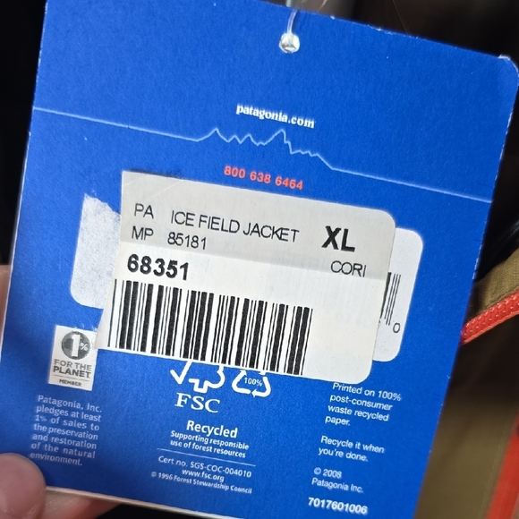 NWT Patagonia Men's Ice Fild Waterproof Jacket Size XL - Picture 2 of 16